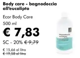 NaturaSì Body care-bagnodoccia all'eucalipto Ecor Body Care offerta