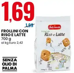 Eurospin Dolciando frollini con riso e latte offerta
