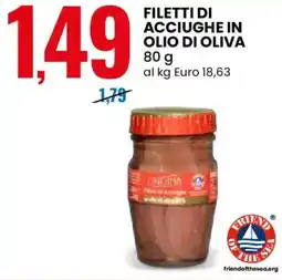 Eurospin Ondina filetti di acciughe in olio di oliva offerta