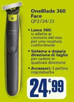 Splendidi e Splendenti PHILIPS OneBlade 360 Face QP2724/23 offerta