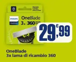 Splendidi e Splendenti PHILIPS OneBlade 3x lama di ricambio 360 offerta