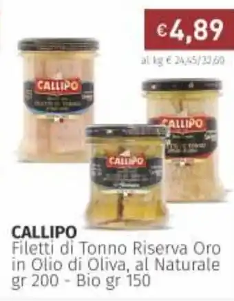 Prezzemolo e Vitale Callipo Filetti di Tonno Riserva Oro in Olio di Oliva 200gr offerta