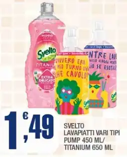 Splendidi e Splendenti Svelto lavapiatti vari tipi pump/ titanium offerta