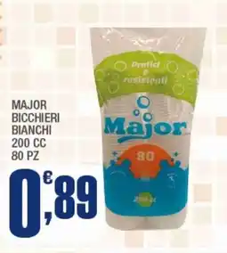 Splendidi e Splendenti Major bicchieri bianchi 200 cc 80 pz offerta