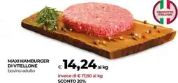 Unicoop Maxi hamburger di vitellone bovino adulto offerta