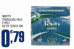 Splendidi e Splendenti Whyty tovaglioli blu 2 veli offerta