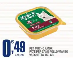 Splendidi e Splendenti Pet mucho amor paté per cane pollo/manzo vaschetta offerta