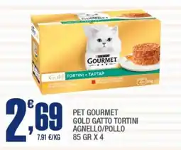 Splendidi e Splendenti Pet gourmet gold gatto tortini agnello/pollo offerta