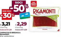 Unicoop Carpaccio di bresaola RIGAMONTI offerta