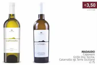 Prezzemolo e Vitale Capovero Grillo Doc Sicilia Madaudo, Catarratto Igt terre Siciliane 75cl offerta
