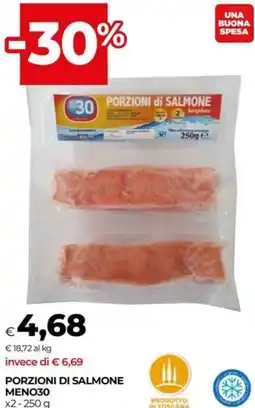 Unicoop Porzioni di salmone MENO30 offerta
