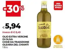Unicoop Olio extra vergine di oliva come da tradizione olearia del chianti offerta