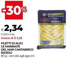 Unicoop Filetti di alici le marinate del mar cantabrico RIZZOLI offerta