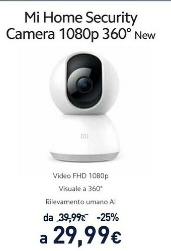 Unieuro Mi home security camera 1080p 360 offerta