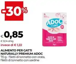 Unicoop Alimento per gatti naturally premium ADOC offerta