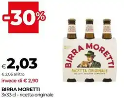 Unicoop Birra moretti ricetta originale offerta
