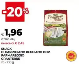 Unicoop Snack di parmigiano reggiano dop parmareggio GRANTERRE offerta