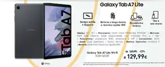 Unieuro Galaxy tab a7 lite sm-t220n 32 gb 22,1 cm (8.7") 3 gb wi-fi 5 (802.11ac) grigio offerta