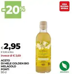 Unicoop Aceto di mele golden bio melagold PONTI offerta