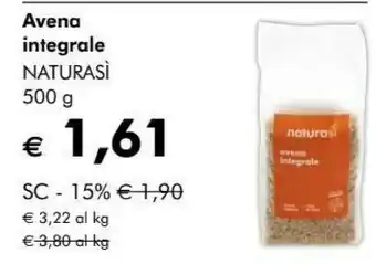 NaturaSì Naturasì avena integrale offerta