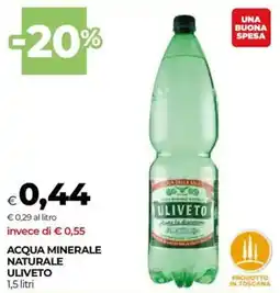 Unicoop Acqua minerale naturale ULIVETO offerta