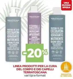Unicoop Linea prodotti per la cura del corpo e dei capelli terratoscana offerta