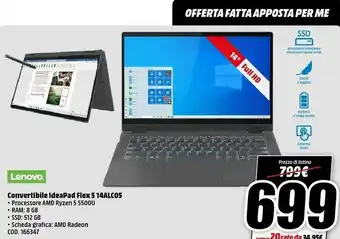 MediaWorld Convertibile ideapad flex 5 14alc05 offerta