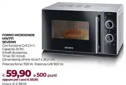 Unicoop FORNO MICROONDE MW771 SEVERIN offerta