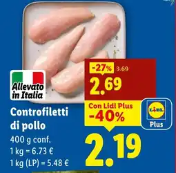 Lidl Controfiletti di pollo offerta