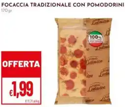 Pan Focaccia tradizionale con pomodorini offerta