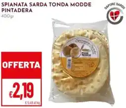 Pan Spianata sarda tonda modde pintadera offerta