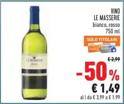 Conad VINO LE MASSERIE offerta