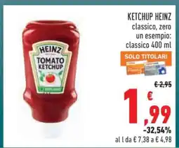 Conad Ketchup Heinz offerta