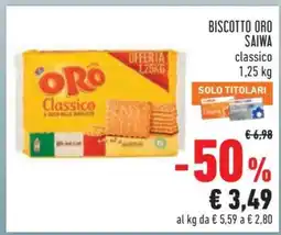 Conad Biscotto Oro Saiwa offerta