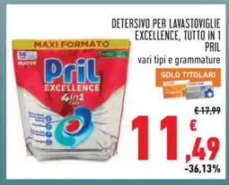Conad Pril Excellence 4in1 offerta