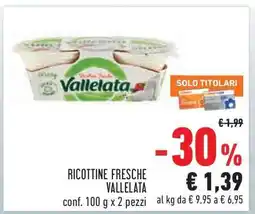 Conad Ricottine Fresche Vallelata offerta
