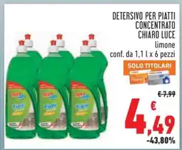 Conad DETERSIVO PER PIATTI CONCENTRATO CHIARO LUCE offerta