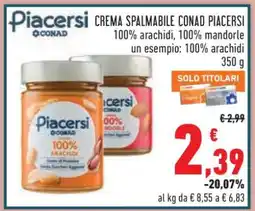 Conad CREMA SPALMABILE CONAD PIACERSI offerta