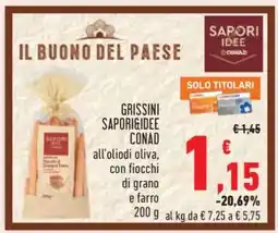 Conad GRISSINI SAPORI&IDEE CONAD offerta
