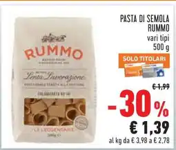 Conad PASTA DI SEMOLA RUMMO offerta