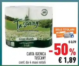 Conad CARTA IGIENICA TUSCANY offerta