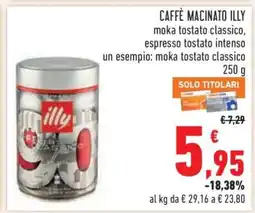 Conad Caffè Macinato Illy offerta