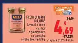 Conad FILETTI DI TONNO RIO MARE offerta
