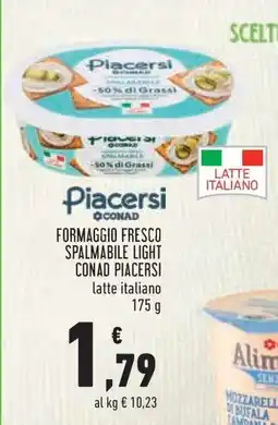 Conad Formaggio Fresco Spalmabile Light Conad Piacersi offerta