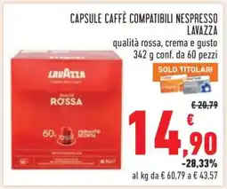 Conad Capsule Caffè Compatibili Nespresso Lavazza offerta