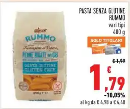 Conad Pasta Senza Glutine Rummo offerta