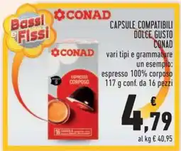 Conad Capsule compatibili Dolce Gusto CONAD offerta