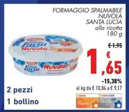 Conad FORMAGGIO SPALMABILE NUVOLA SANTA LUCIA offerta