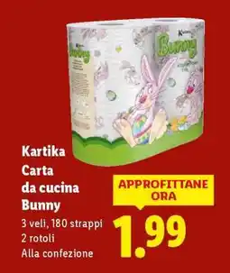 Lidl Kartika Carta da cucina Bunny offerta