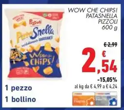 Conad WOW CHE CHIPS! PATASNELLA PIZZOLI offerta